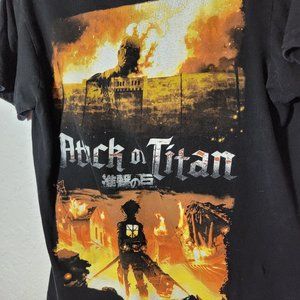 Attack On Titan Graphic Anime T Shirt Size Small Black Season 1 Ripple Junction